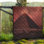 Bloody Moon Pyramid Print Quilt