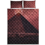 Bloody Moon Pyramid Print Quilt Bed Set