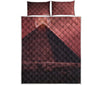 Bloody Moon Pyramid Print Quilt Bed Set