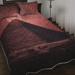 Bloody Moon Pyramid Print Quilt Bed Set