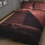 Bloody Moon Pyramid Print Quilt Bed Set