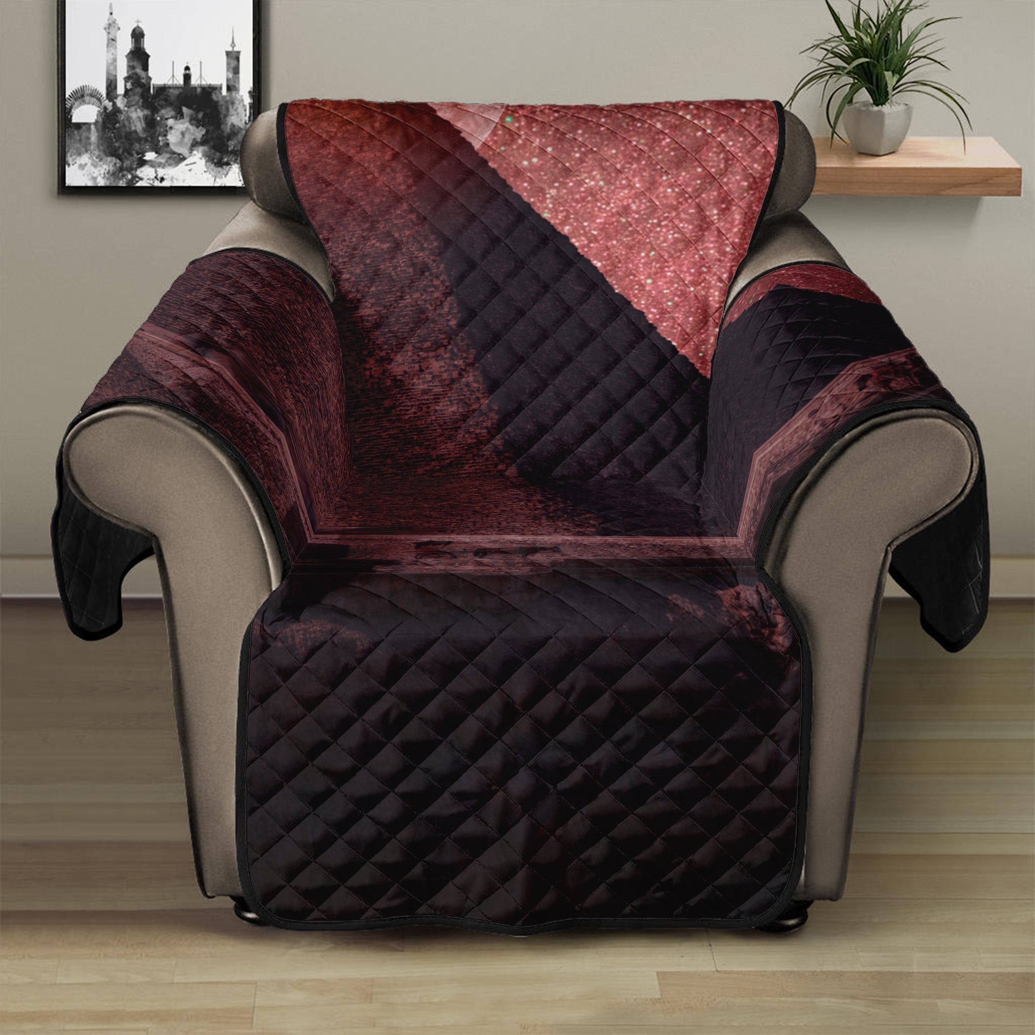 Bloody Moon Pyramid Print Recliner Protector