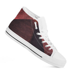 Bloody Moon Pyramid Print White High Top Shoes