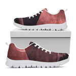 Bloody Moon Pyramid Print White Sneakers