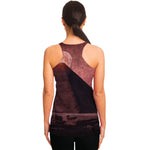 Bloody Moon Pyramid Print Women's Racerback Tank Top