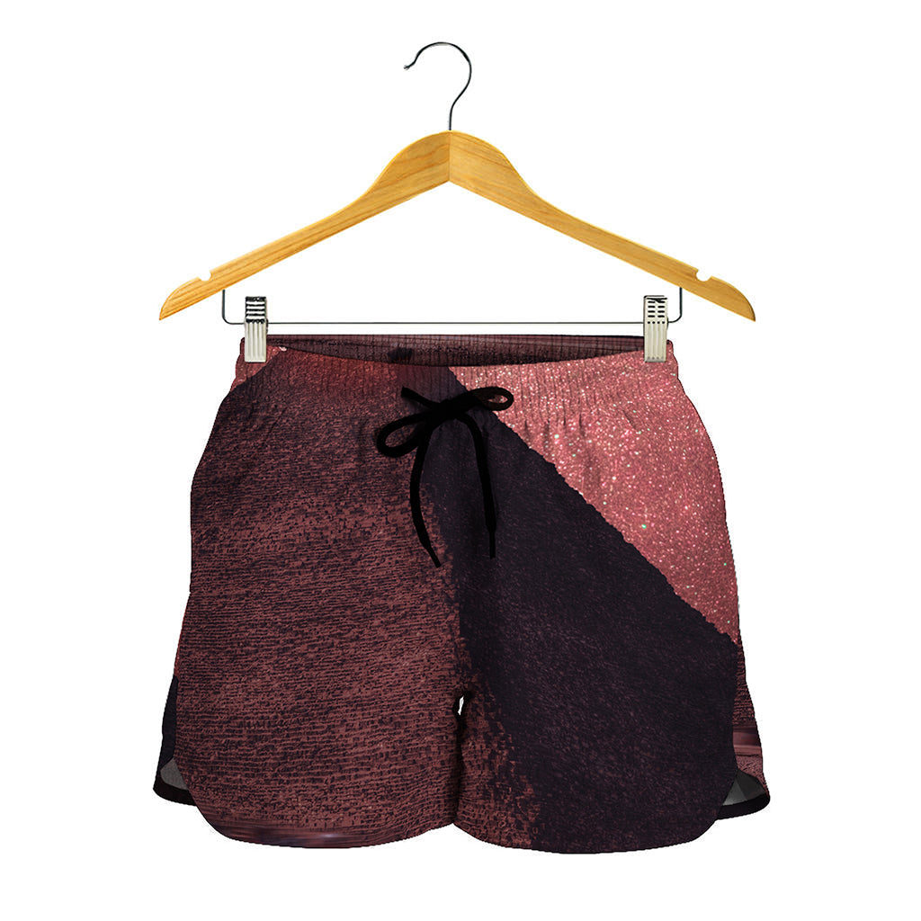 Bloody Moon Pyramid Print Women's Shorts