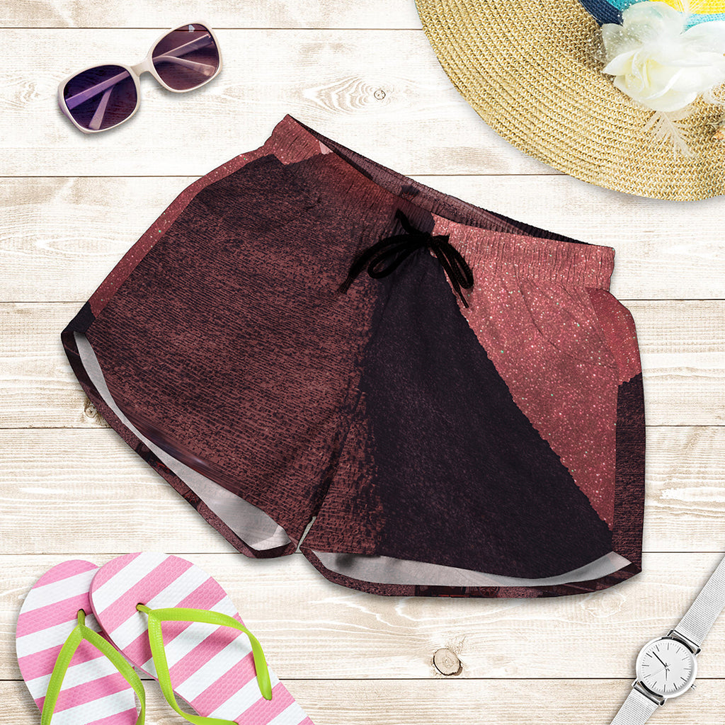 Bloody Moon Pyramid Print Women's Shorts
