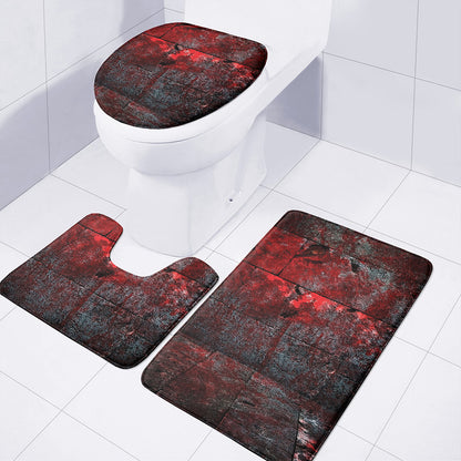 Bloody Room Print 3 Piece Bath Mat Set
