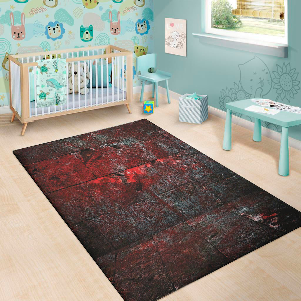 Bloody Room Print Area Rug