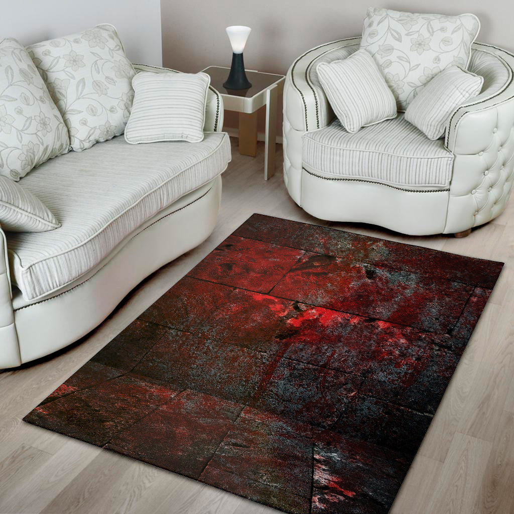 Bloody Room Print Area Rug