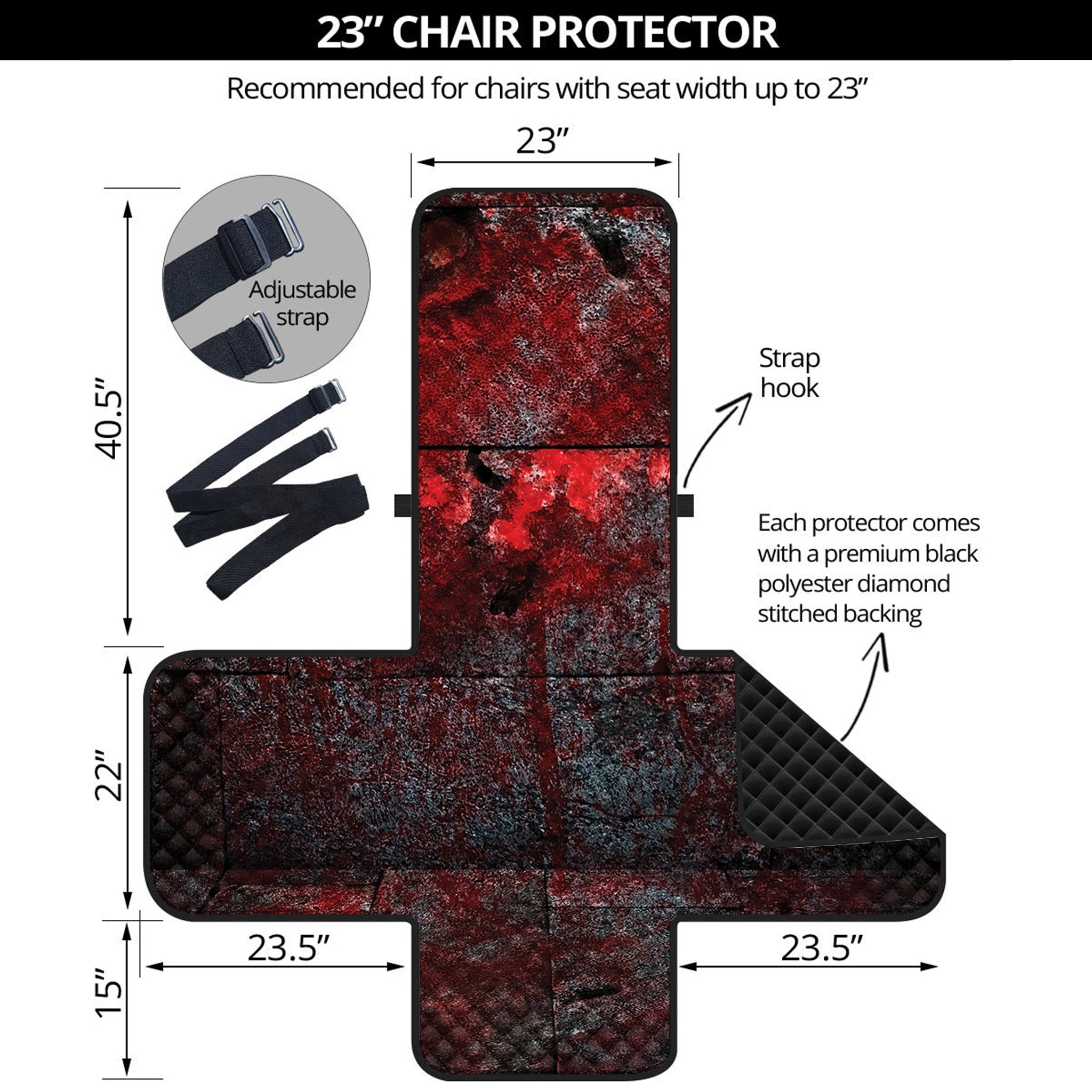 Bloody Room Print Armchair Protector