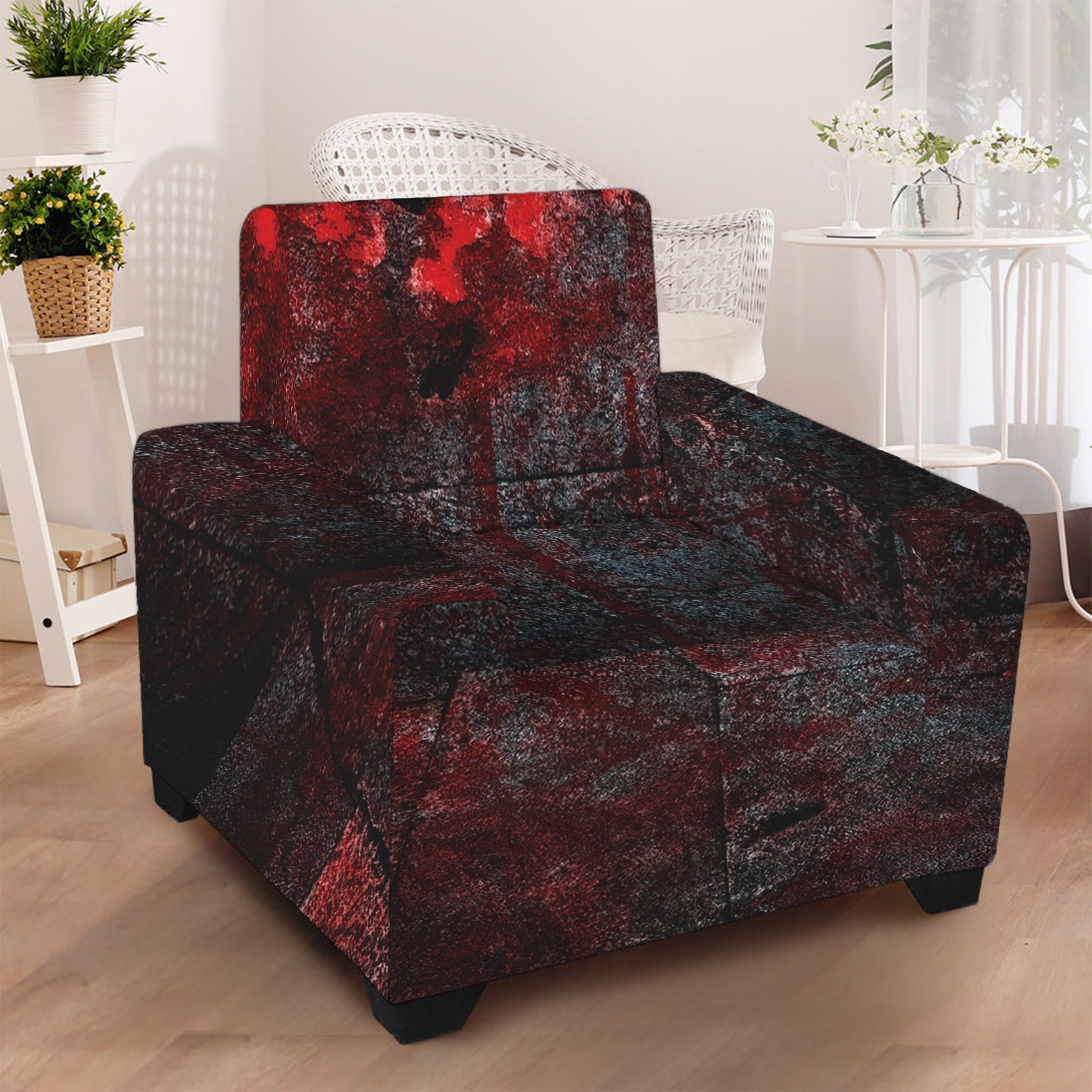 Bloody Room Print Armchair Slipcover