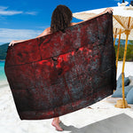 Bloody Room Print Beach Sarong Wrap