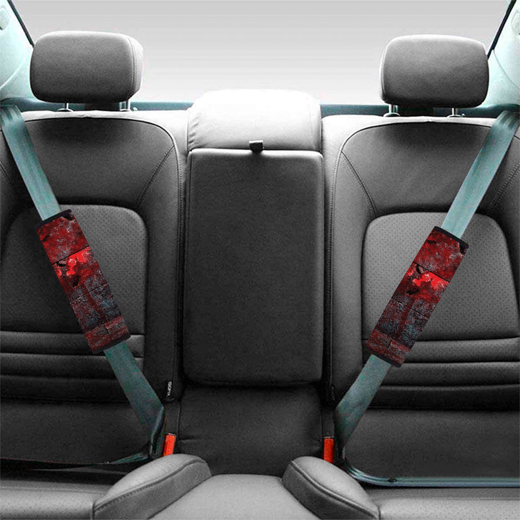 Bloody Room Print Car Seat Belt Covers