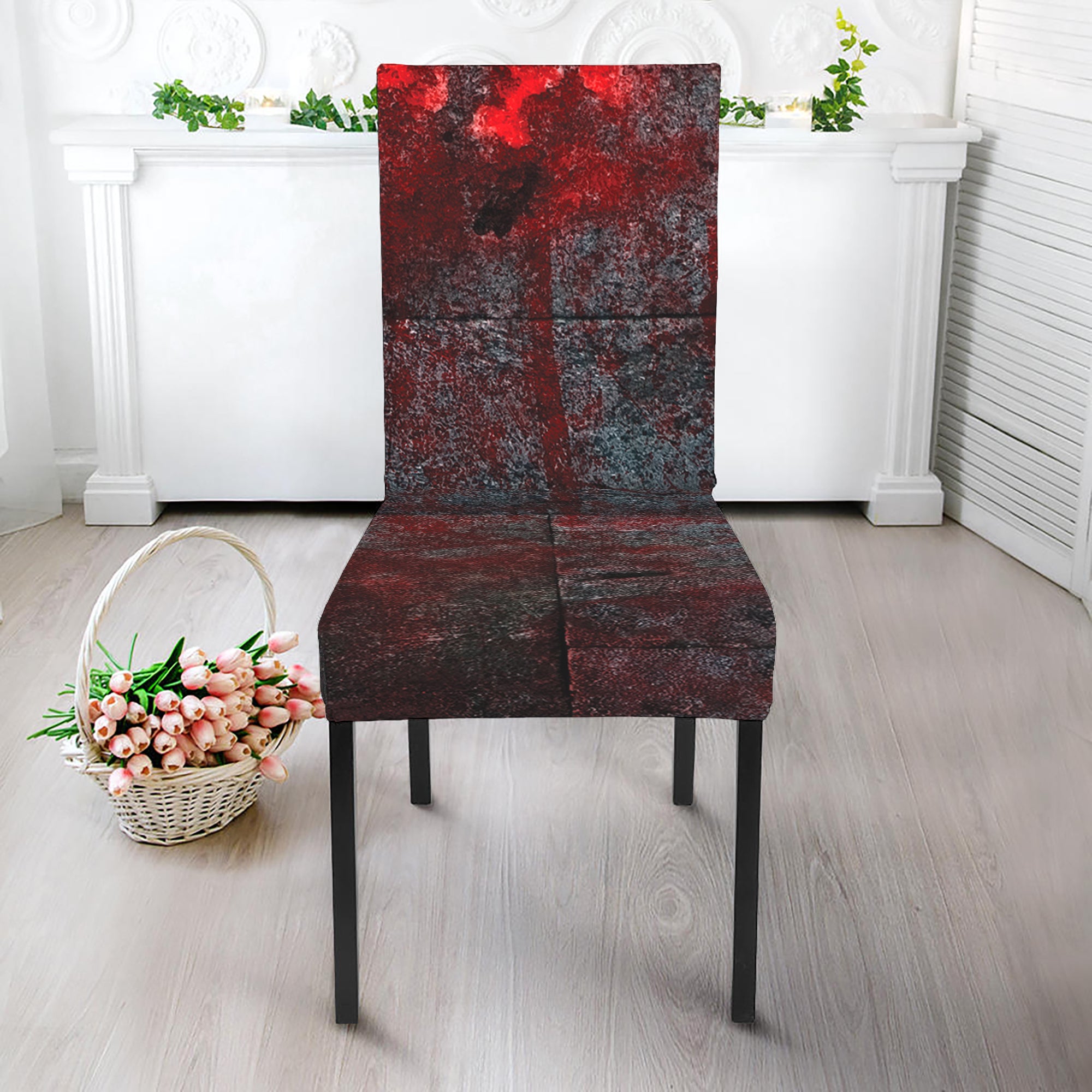 Bloody Room Print Dining Chair Slipcover