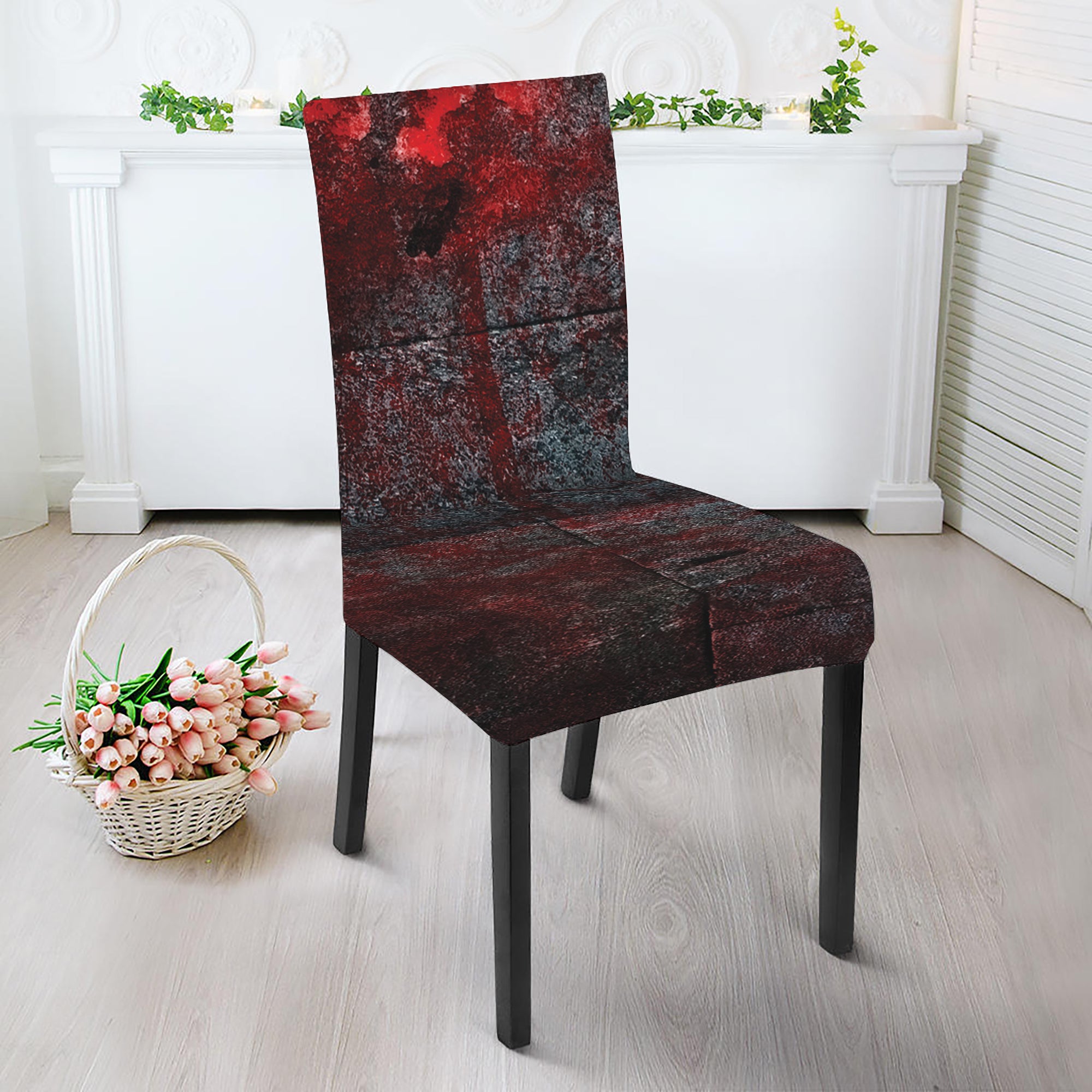 Bloody Room Print Dining Chair Slipcover