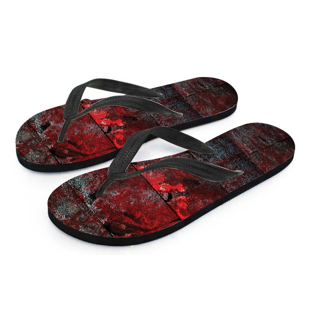 Bloody Room Print Flip Flops