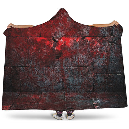 Bloody Room Print Hooded Blanket