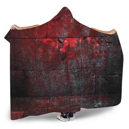 Bloody Room Print Hooded Blanket