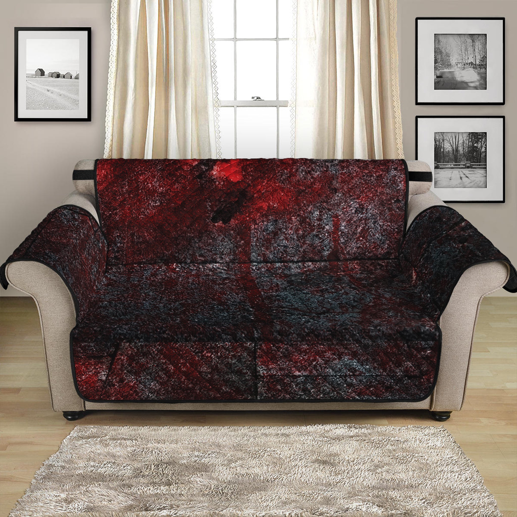 Bloody Room Print Loveseat Protector