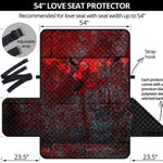 Bloody Room Print Loveseat Protector