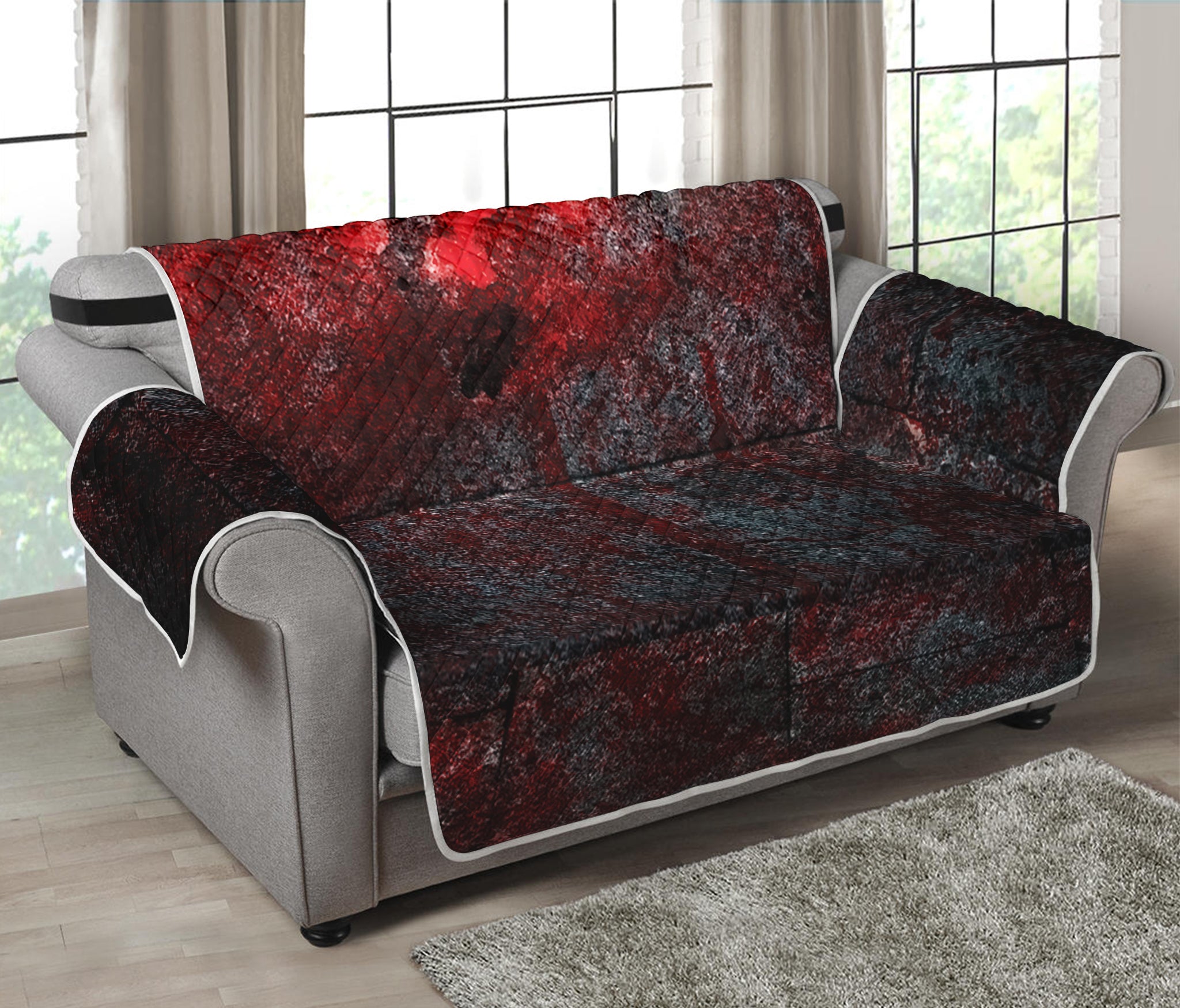 Bloody Room Print Loveseat Protector