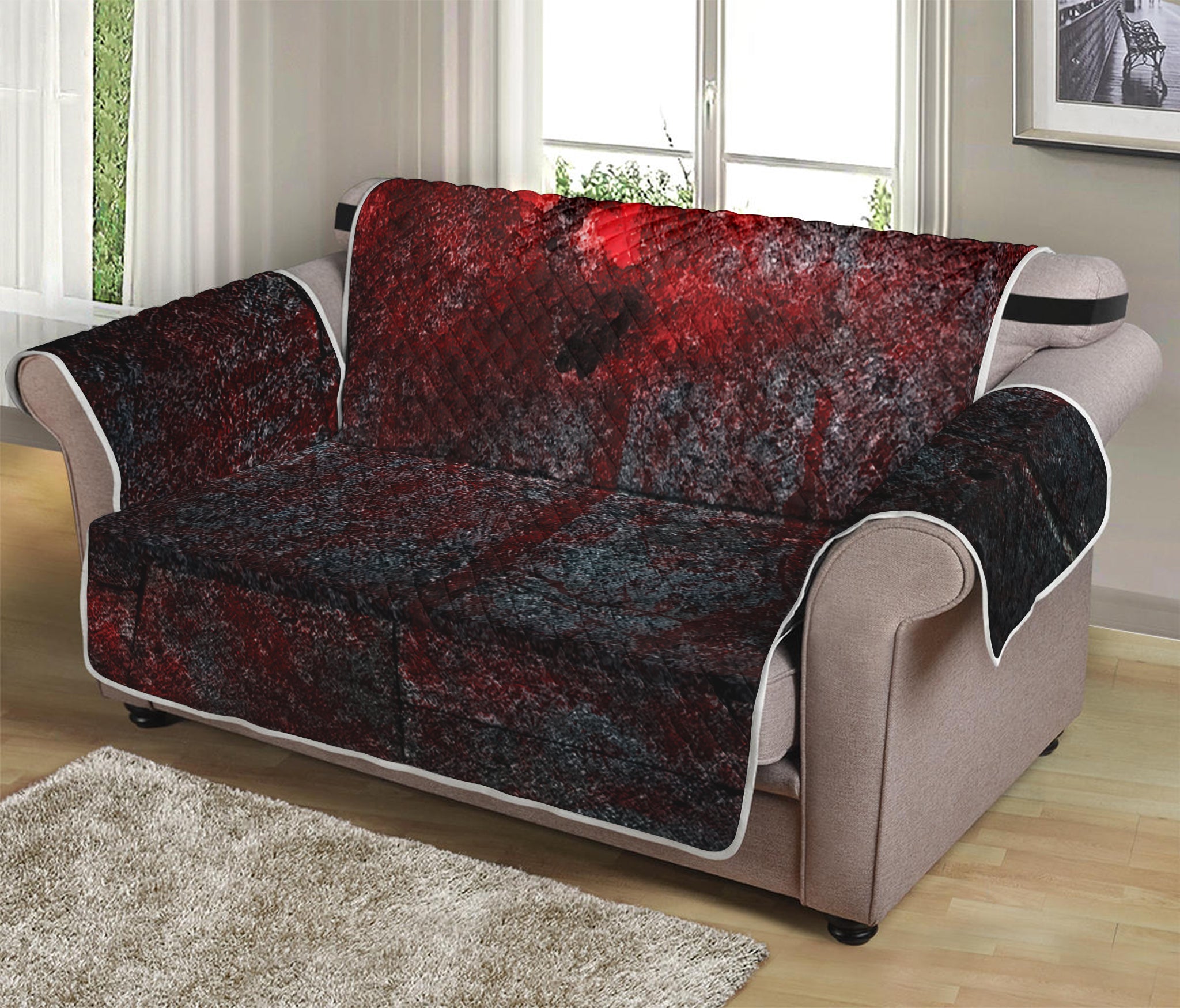 Bloody Room Print Loveseat Protector