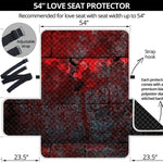 Bloody Room Print Loveseat Protector