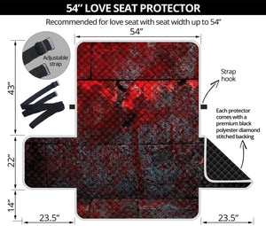 Bloody Room Print Loveseat Protector