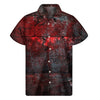 Bloody Room Print Men's Short Sleeve Shirt