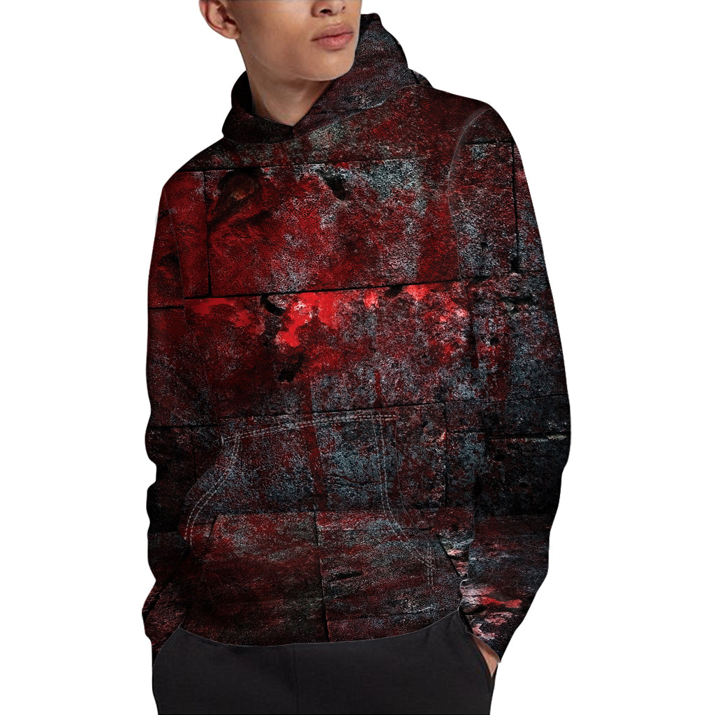 Bloody Room Print Pullover Hoodie