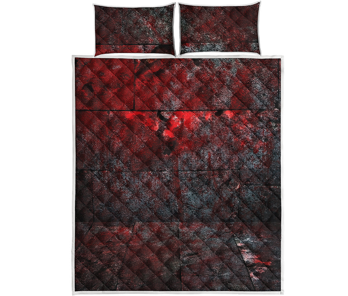 Bloody Room Print Quilt Bed Set
