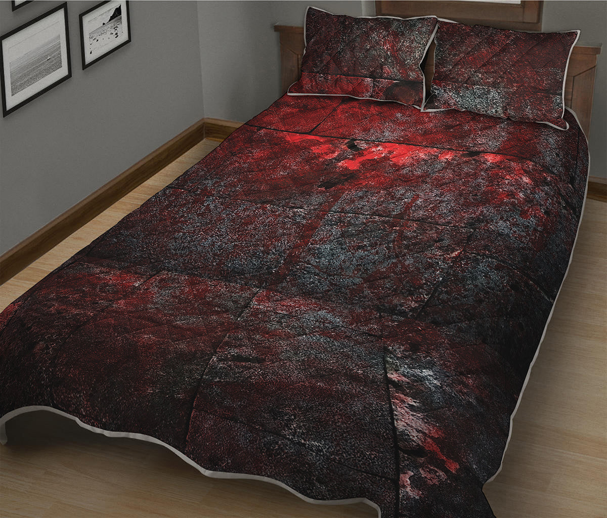 Bloody Room Print Quilt Bed Set