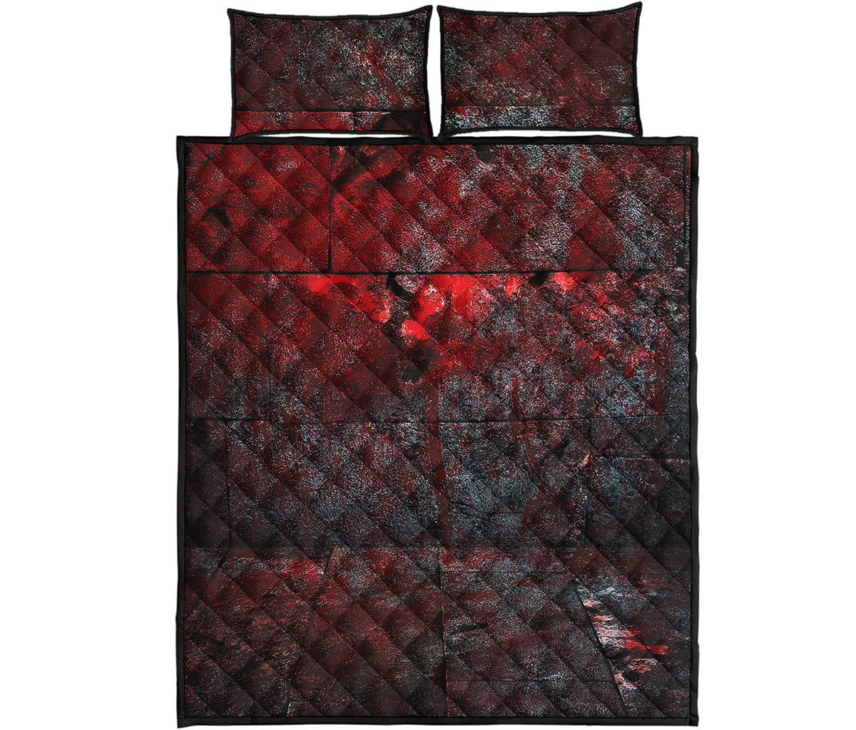 Bloody Room Print Quilt Bed Set