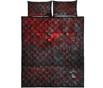 Bloody Room Print Quilt Bed Set