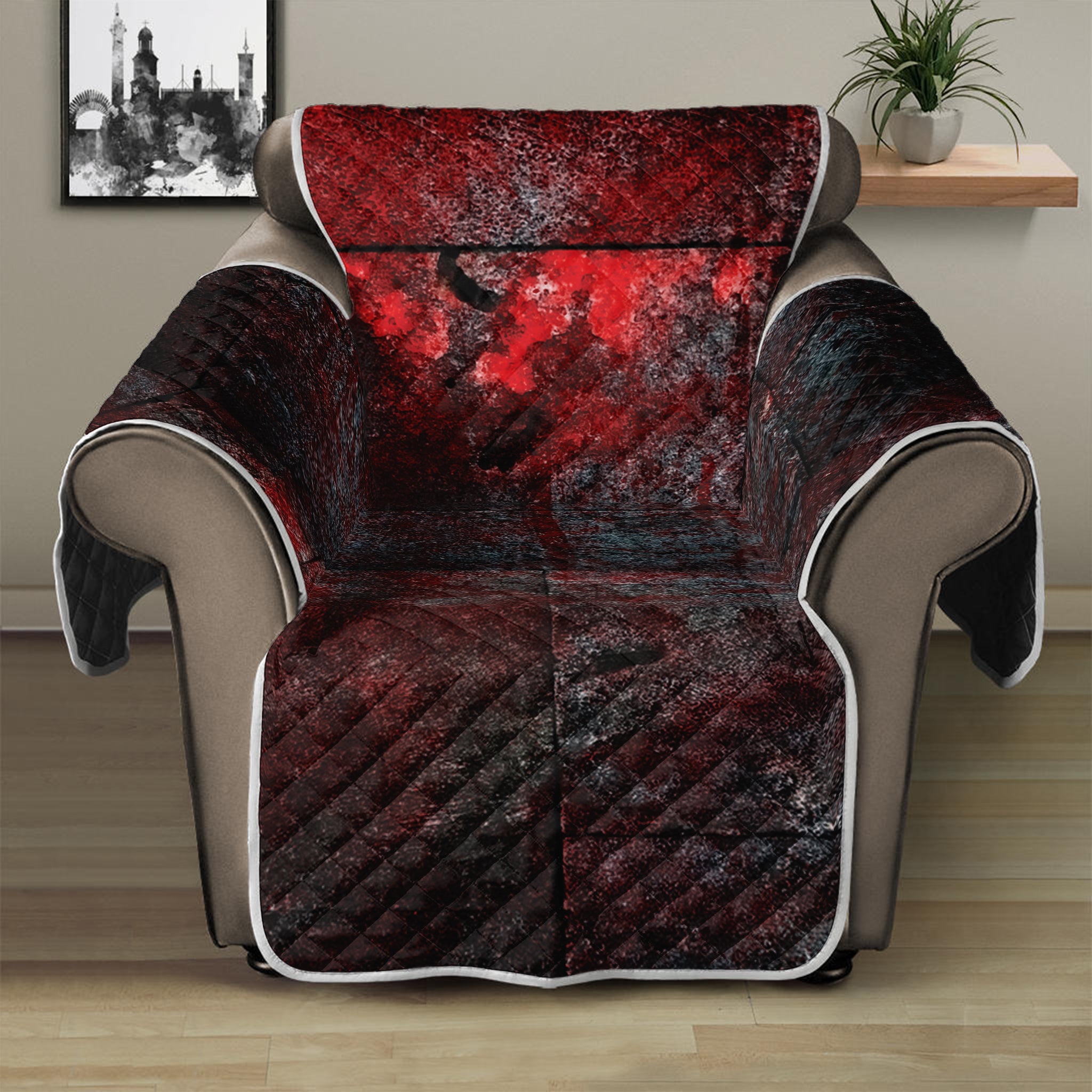 Bloody Room Print Recliner Protector