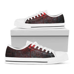 Bloody Room Print White Low Top Shoes