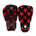 Bloody Satanic Pentagram Pattern Print Boxing Gloves