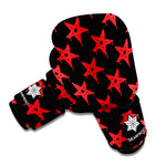 Bloody Satanic Pentagram Pattern Print Boxing Gloves