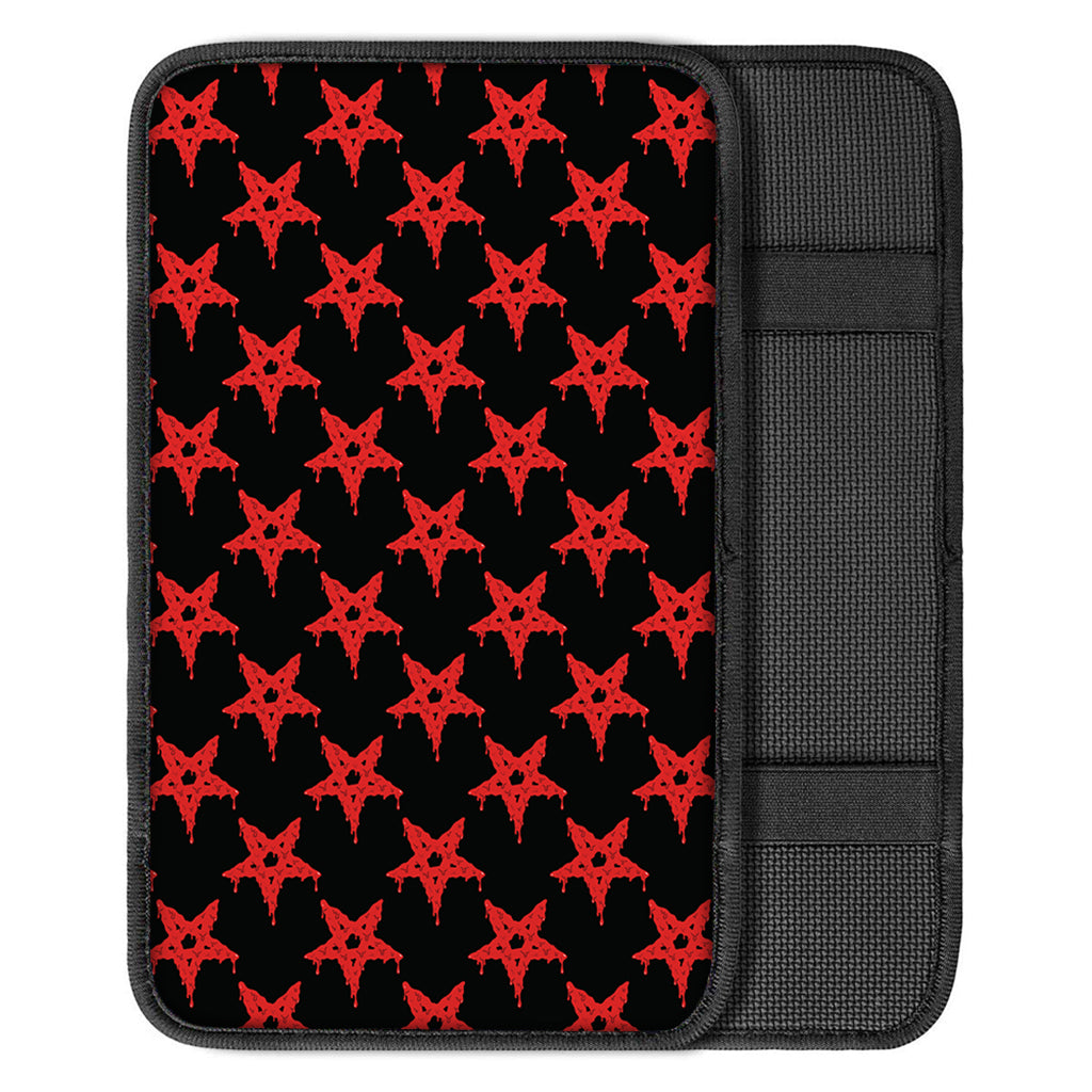 Bloody Satanic Pentagram Pattern Print Car Center Console Cover