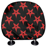 Bloody Satanic Pentagram Pattern Print Car Headrest Covers