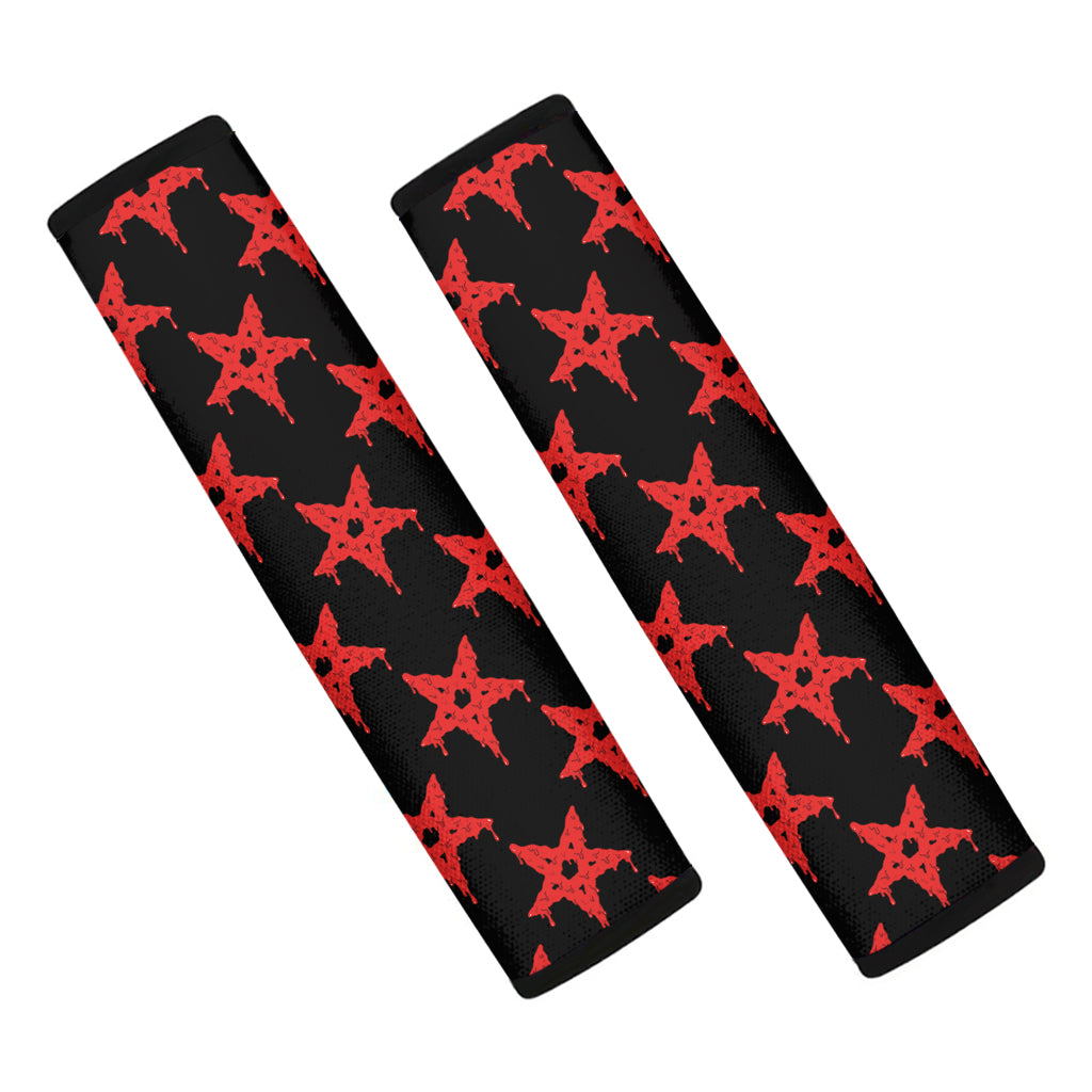 Bloody Satanic Pentagram Pattern Print Car Seat Belt Covers