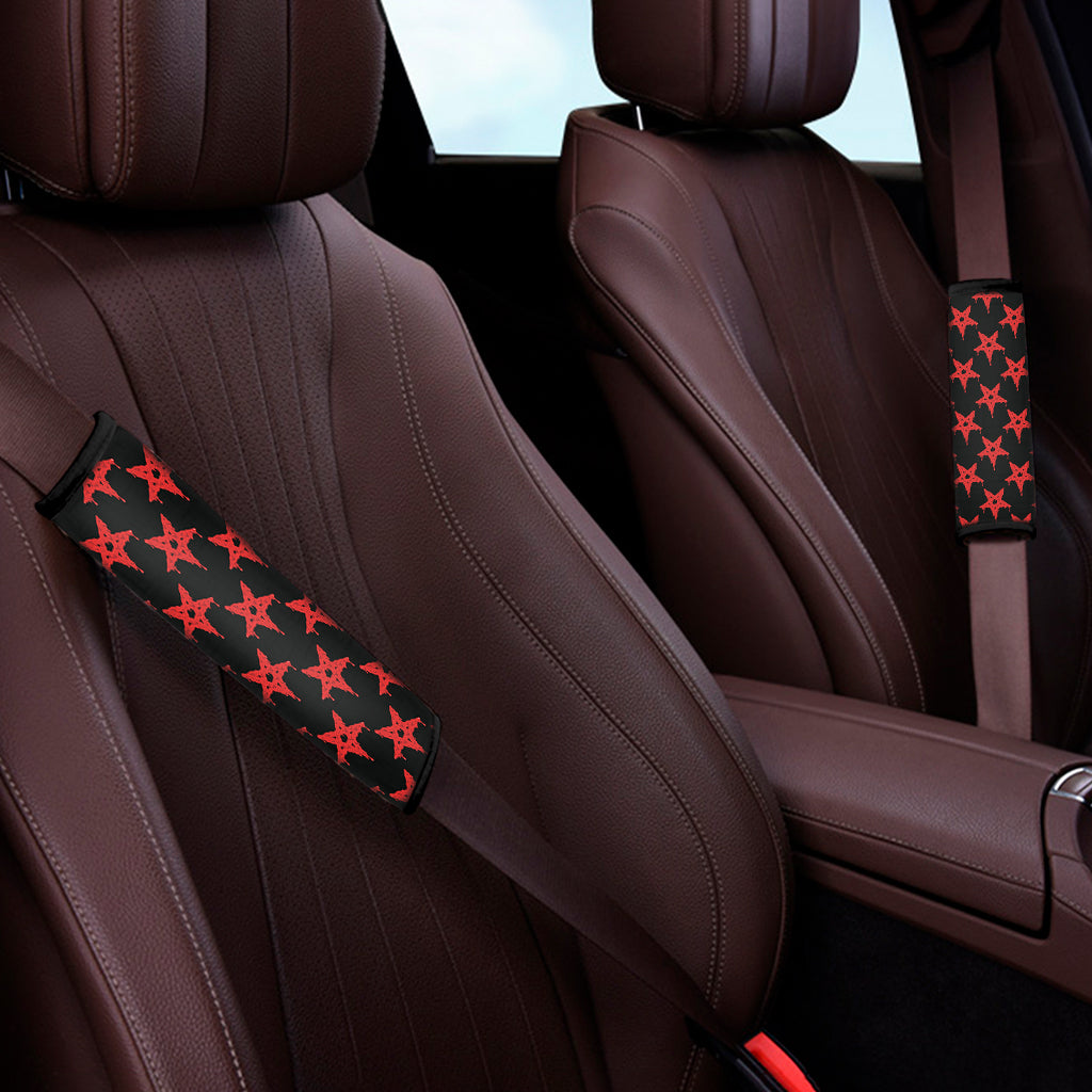Bloody Satanic Pentagram Pattern Print Car Seat Belt Covers