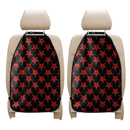 Bloody Satanic Pentagram Pattern Print Car Seat Organizers