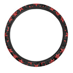 Bloody Satanic Pentagram Pattern Print Car Steering Wheel Cover