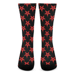Bloody Satanic Pentagram Pattern Print Crew Socks