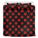 Bloody Satanic Pentagram Pattern Print Duvet Cover Bedding Set