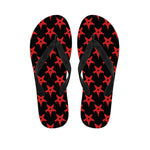 Bloody Satanic Pentagram Pattern Print Flip Flops