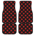 Bloody Satanic Pentagram Pattern Print Front and Back Car Floor Mats
