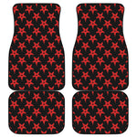 Bloody Satanic Pentagram Pattern Print Front and Back Car Floor Mats